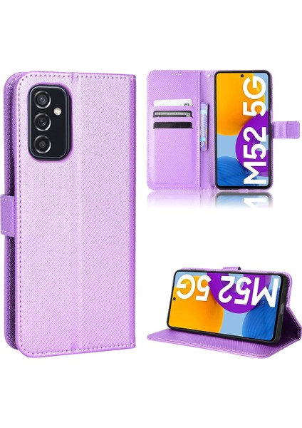 Samsung Galaxy M52 5g Kickstand Manyetik Cüzdan Kart Tutucu Kapak (Yurt Dışından)