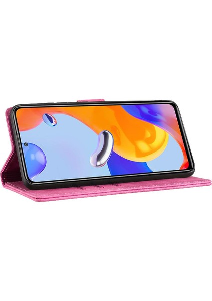 Xiaomi Poco X5 Flip Folio Tutucu Kapak Cüzdan Kılıf Kabartmalı (Yurt Dışından)