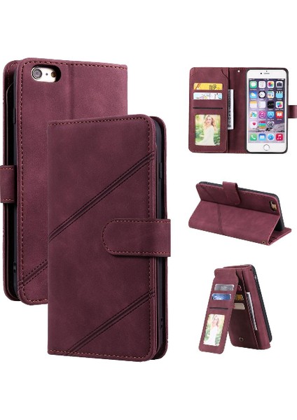 IPhone 6 Için Kılıf Artı Cüzdan Flip Folio Pu Deri Kart Tutucu Kickstand (Yurt Dışından)