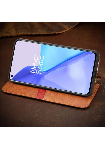Oneplus 9 Için Kılıf Cüzdan Fonksiyonu Kapak Kapak Moda Tasarım Deri Kılıf (Yurt Dışından)