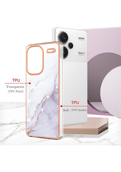 Xiaomi Redmi Için Not 13 Pro Artı 5g Yumuşak Tampon Mermer Desen Ince (Yurt Dışından) fırsatları