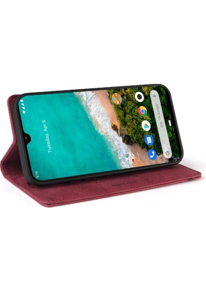 Xiaomi A3 Premium Deri Kickstand Iki Kart Yuvaları Prim (Yurt Dışından)