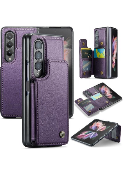 Samsung Galaxy Z Fold 3 5g Rfıd Engelleme Kickstand Için Caseme Cüzdan Kılıf (Yurt Dışından)