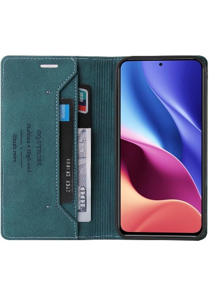 Xiaomi Poco F3 Kickstand Iki Kart Yuvaları Premium Deri Premium (Yurt Dışından)