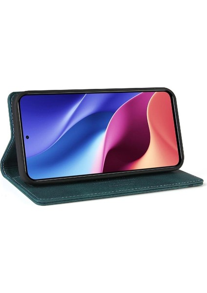 Xiaomi Poco F3 Kickstand Iki Kart Yuvaları Premium Deri Premium (Yurt Dışından)