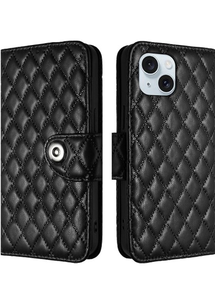 IPhone 15 Için Kılıf Artı Bilek Şerit Kart Tutucu Cüzdan Kapak Darbeye (Yurt Dışından) modelleri