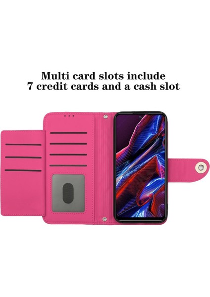 Xiaomi Poco X5 5g Kart Tutucu Cüzdan Kapak Bilek Şerit Darbeye (Yurt Dışından)