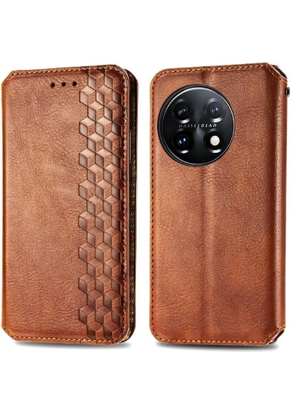 Oneplus 11 Için Kılıf Deri Kılıf Moda Tasarım Kapak Kapak Zarif (Yurt Dışından)