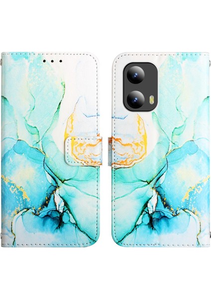 Motorola Moto G 5g 2024 Pu Deri Cüzdan Kickstand Mermer Desen (Yurt Dışından)