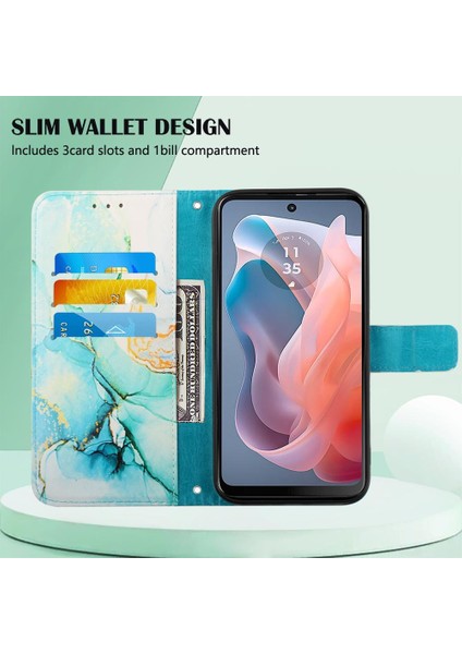 Motorola Moto G 5g 2024 Pu Deri Cüzdan Kickstand Mermer Desen (Yurt Dışından) fırsatları