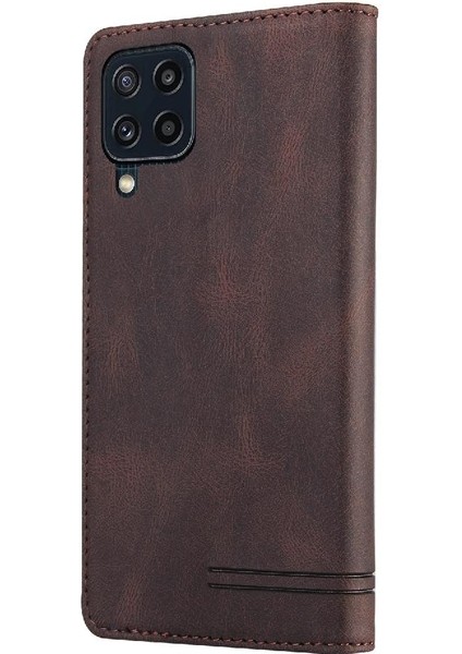 Samsung Galaxy M32 Premium Deri Kickstand Premium Deri Kılıf (Yurt Dışından)