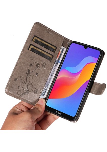 Huawei Y6 2019 Için Flip Case El Kayışı ile Kabartmalı Kelebek Yüksek ve (Yurt Dışından) indirimleri