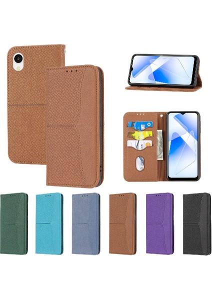 Samsung Galaxy A22E/A23E Kredi Kartı Tutucu El Cüzdan Flip Book Için Kılıf (Yurt Dışından) indirimleri