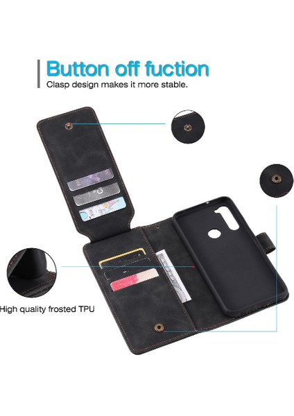 Xiaomi Redmi Not 8 Kart Tutucu Için Kickstand Cüzdan Çevir Folio Pu (Yurt Dışından)