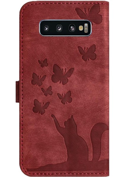 Samsung Galaxy S10 Artı Flip Folio Kart Cep Tutucu Kapak (Yurt Dışından)