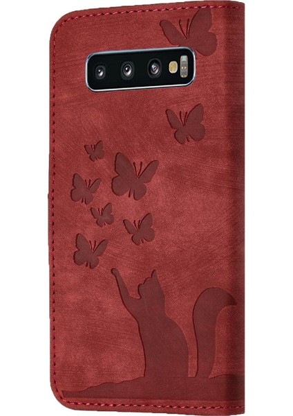 Samsung Galaxy S10 Artı Flip Folio Kart Cep Tutucu Kapak (Yurt Dışından)