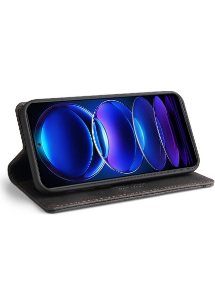 Xiaomi Poco X5 Premium Deri Premium Deri Kılıf Kickstand Iki (Yurt Dışından) fırsatları