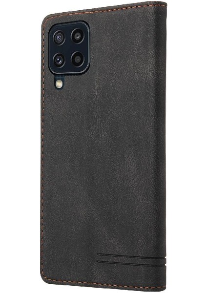Samsung Galaxy M32 Premium Deri Kickstand Premium Deri Kılıf (Yurt Dışından)