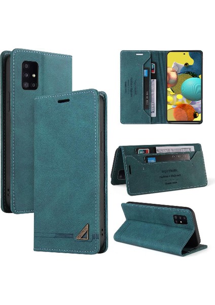 Samsung Galaxy M31S Premium Deri Iki Kart Yuvaları Premium Kılıf (Yurt Dışından)