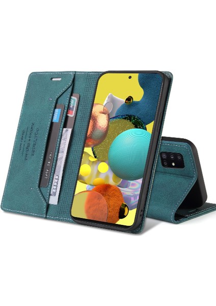 Samsung Galaxy M31S Premium Deri Iki Kart Yuvaları Premium Kılıf (Yurt Dışından)
