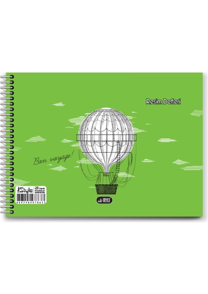 25X35 Resim Defteri Plastik Kapak 25 Sayfa Koparma Izli Dokulu Yüzey Newstyle 1 Adet