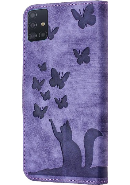 Samsung Galaxy A51 4g Için Kılıf Tutucu Kapak Çevirin Folio Kart Cep Vaka (Yurt Dışından)