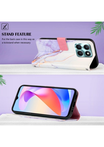 Onur X6A Kickstand Cüzdan Pu Deri Mermer Desen Için Kılıf (Yurt Dışından) fırsatları