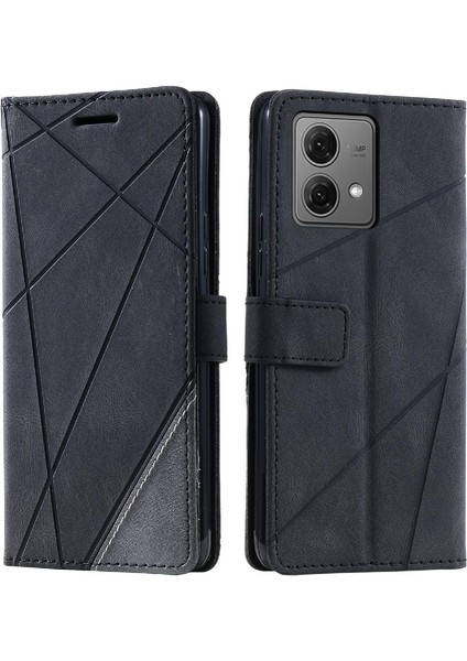 Motorola Moto G84 5g Manyetik Kart Tutucu Kickstand Pu Deri Kılıf (Yurt Dışından)