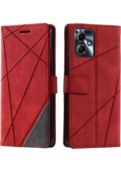 Motorola Moto G14 4g Darbeye Pu Deri Cüzdan Flip Folio Kart (Yurt Dışından)