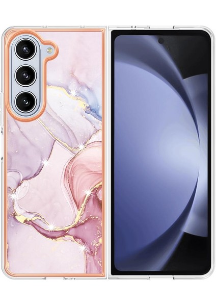 Samsung Galaxy Z Için Kılıf Fold 5 Yumuşak Tampon Mermer Desen Ince Tpu (Yurt Dışından)