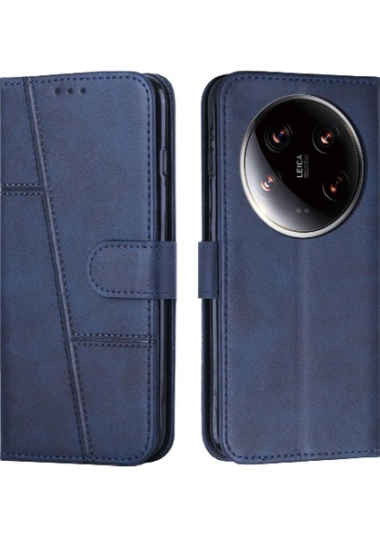 Xiaomi 14 Için Kılıf Ultra Pu Deri Kart Ekleme Tam Koruma Tarafı (Yurt Dışından)