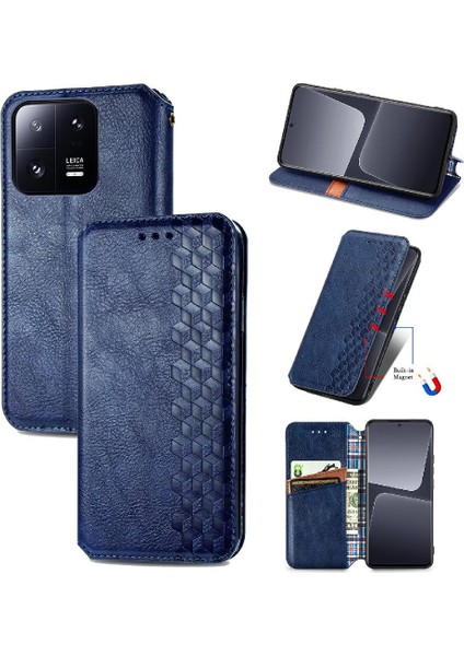 Xıaomı 13 Pro Cüzdan Fonksiyonu Için Zarif Iş Deri Kılıf (Yurt Dışından) modelleri