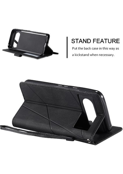 Google Piksel 8 Pro Kart Tutucu Için Kılıf Kickstand Cüzdan Flip Folio Pu (Yurt Dışından)