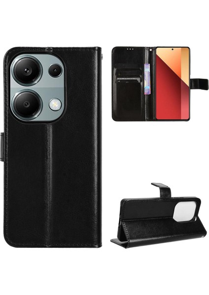 Xiaomi Redmi Için Not 13 Pro 4g Manyetik Kapak Çevirin Kart Tutucu Cüzdan (Yurt Dışından)