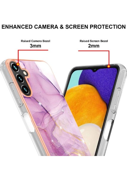 Mays Shop Samsung Galaxy A35 Koruma Mermer Desen Yumuşak Tampon Ince Tpu (Yurt Dışından)