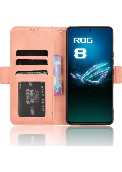 Asus Rog Telefon 8 5g Manyetik Kapatma Deri Cüzdan Kapak Kartı (Yurt Dışından)