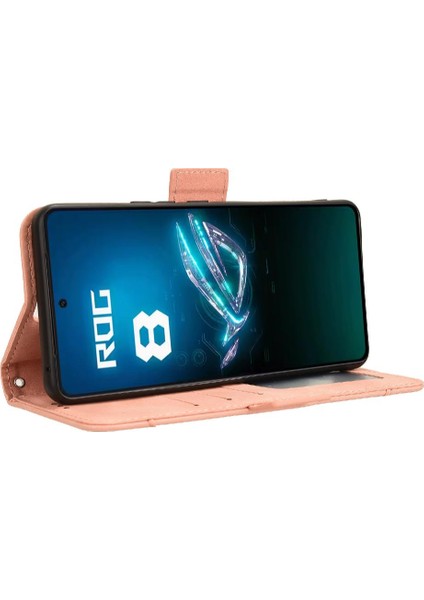 Asus Rog Telefon 8 5g Manyetik Kapatma Deri Cüzdan Kapak Kartı (Yurt Dışından)