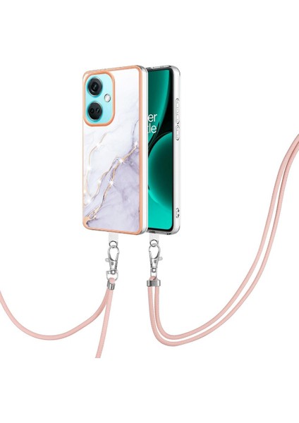 Oneplus Nord Ce 3 Tampon Mermer Crossbody Kordon Askısı Yumuşak (Yurt Dışından)