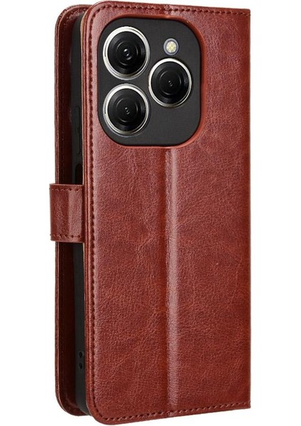 Tecno Spark Için Kılıf 20 Pro 4g Kart Tutucu Cüzdan Kapak Çevirin Manyetik (Yurt Dışından)