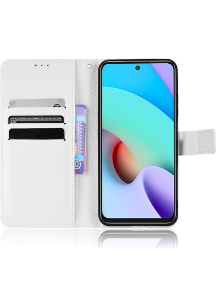Xiaomi Redmi Not 11S Için Kılıf Kapak Kickstand Kart Tutucu Manyetik Cüzdan (Yurt Dışından)