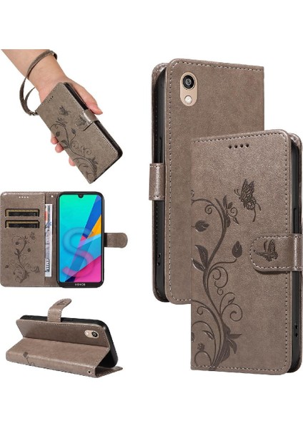 Huawei Y5 2019 Kabartmalı Kelebek Cüzdan Telefon Kılıfı Için Flip Case ve (Yurt Dışından)