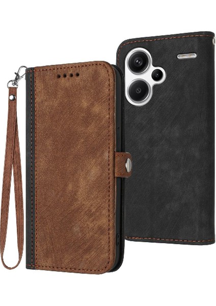 Xiaomi Redmi Not Için Kılıf 13 Pro Artı Kart Yuvası Standı ile Kickstand Pu (Yurt Dışından)