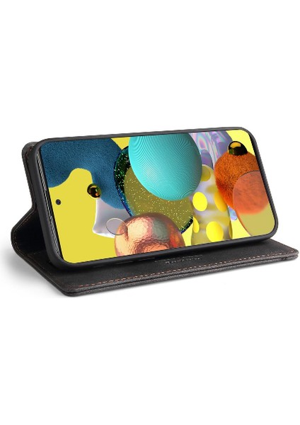 Samsung Galaxy A51 Kickstand Premium Deri Premium Deri Kılıf (Yurt Dışından)
