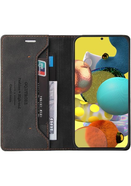 Samsung Galaxy A51 Kickstand Premium Deri Premium Deri Kılıf (Yurt Dışından)