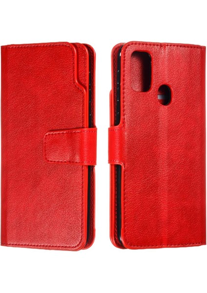 Samsung Galaxy M30S Cüzdan Pu Deri Kickstand 9 Kart Yuvaları Için Kılıf (Yurt Dışından)