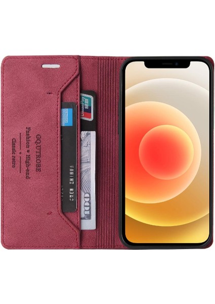 IPhone 12 Için Kılıf Pro Max Kickstand Premium Deri Premium Deri (Yurt Dışından)