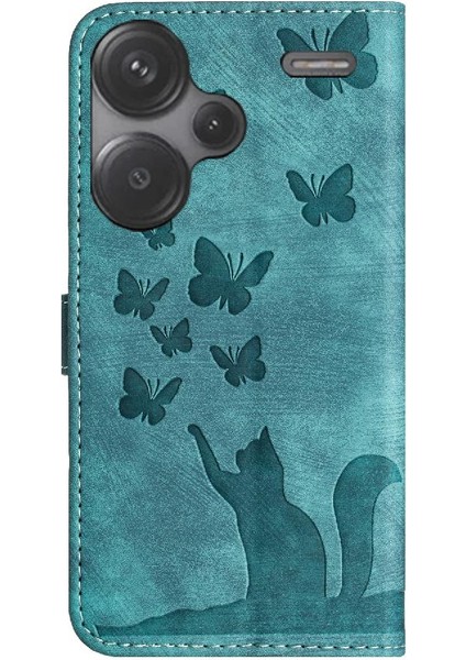 Xiaomi Redmi Için Not 13 Pro Artı Tutucu Kapak Kabartmalı Kelebek (Yurt Dışından)
