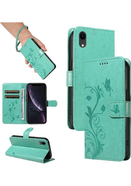 IPhone Xr Cüzdan Telefon Kılıfı Için Kılıf ile Yüksek Kaliteli Deri Kabartmalı (Yurt Dışından) indirimleri