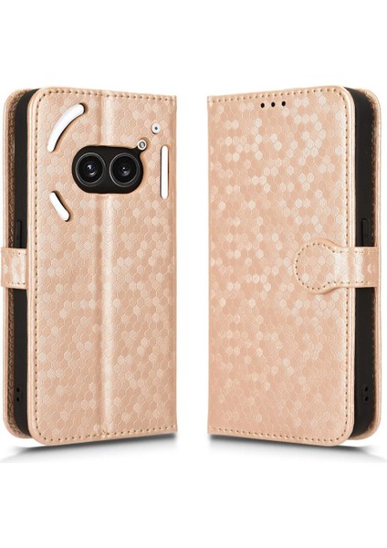 Nothing Kılıf Telefon 2A Geometrik Desen Deri Cüzdan Kapak Manyetik (Yurt Dışından)
