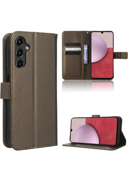 Samsung Galaxy A14 4g Için Kickstand Kart Tutucu Manyetik Cüzdan Kapak (Yurt Dışından)